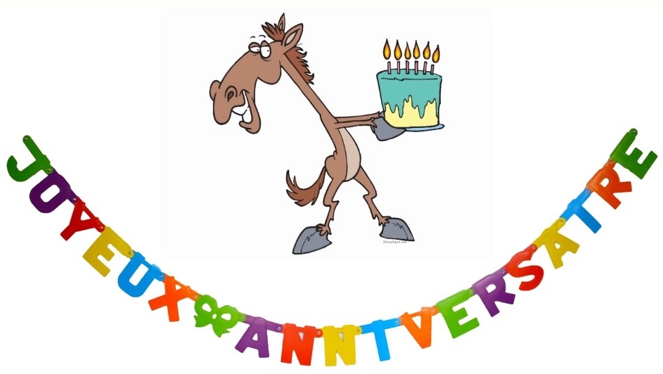 Carte anniversaire cheval joyeux anniversaire