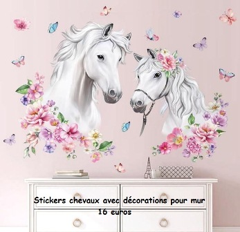 stickers mural chevaux